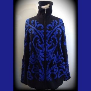 NWT Chico's Zenergy Hattie Scroll Sweater Jacket